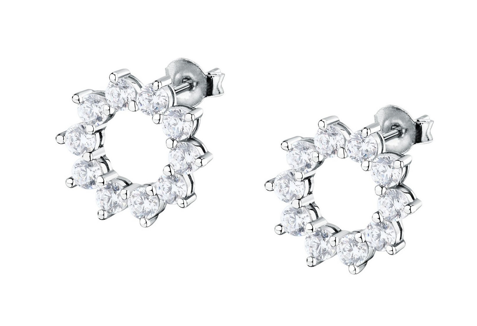 Morellato Stříbrné náušnice Sluníčka s kubickými zirkony Tesori SAIW263