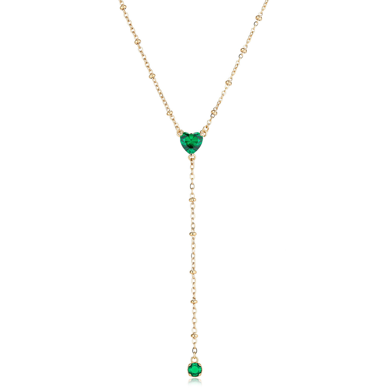 S'Agapõ Elegantní pozlacený náhrdelník s kubickými zirkony Dazzly SDZ135