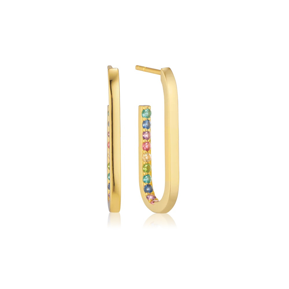 Sif Jakobs Pozlacené oválné náušnice Capizzi SJ-E42212-XCZ-YG