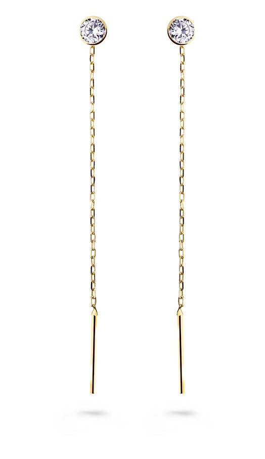 Cutie Jewellery Provlékací zlaté řetízkové náušnice Z5032-10-X-1