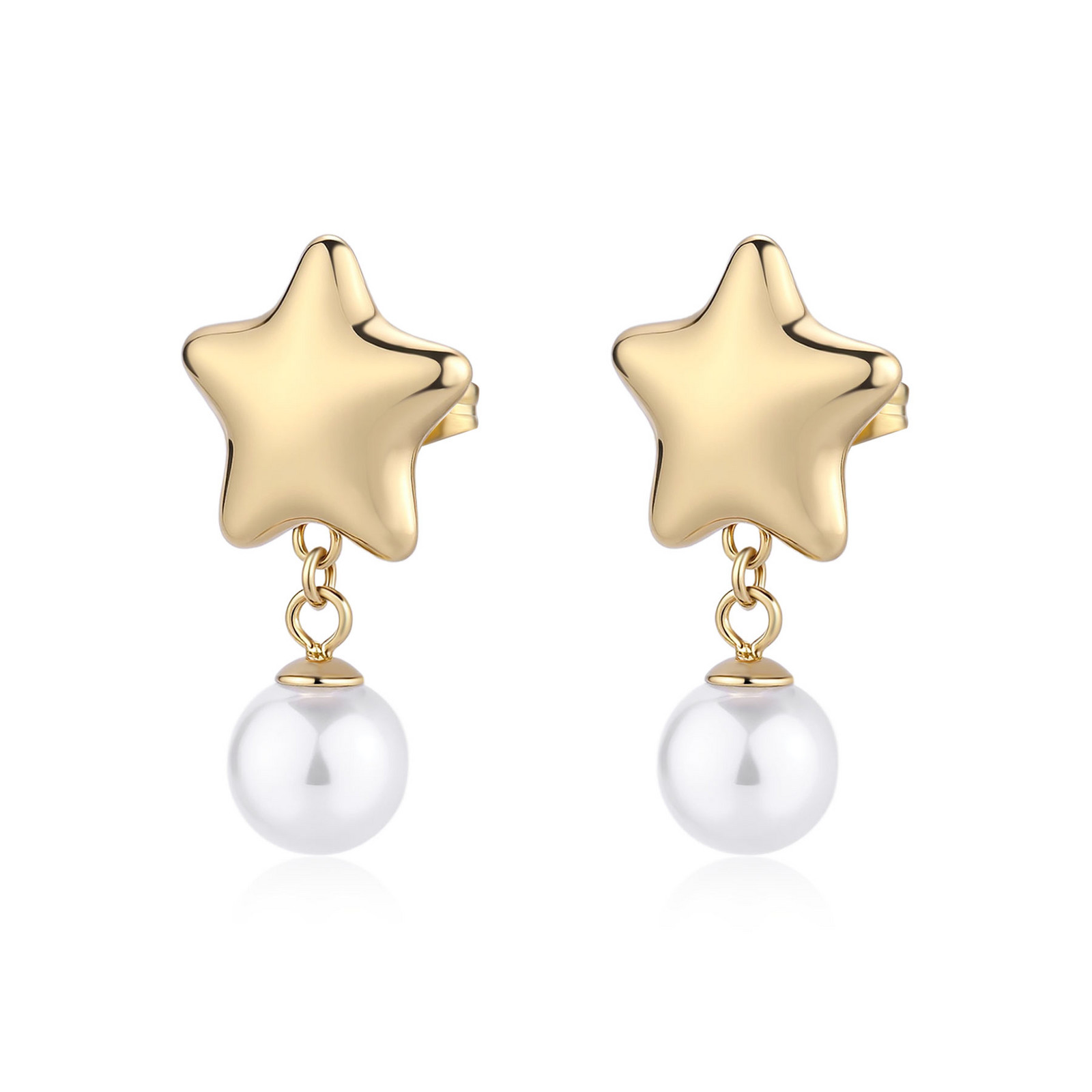 S'Agapõ Hvězdičkové náušnice s perličkami Stellar SSE50