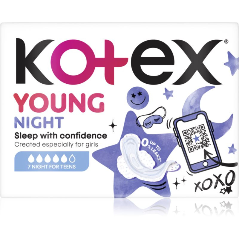 Kotex Young Night vložky na noc 7 ks