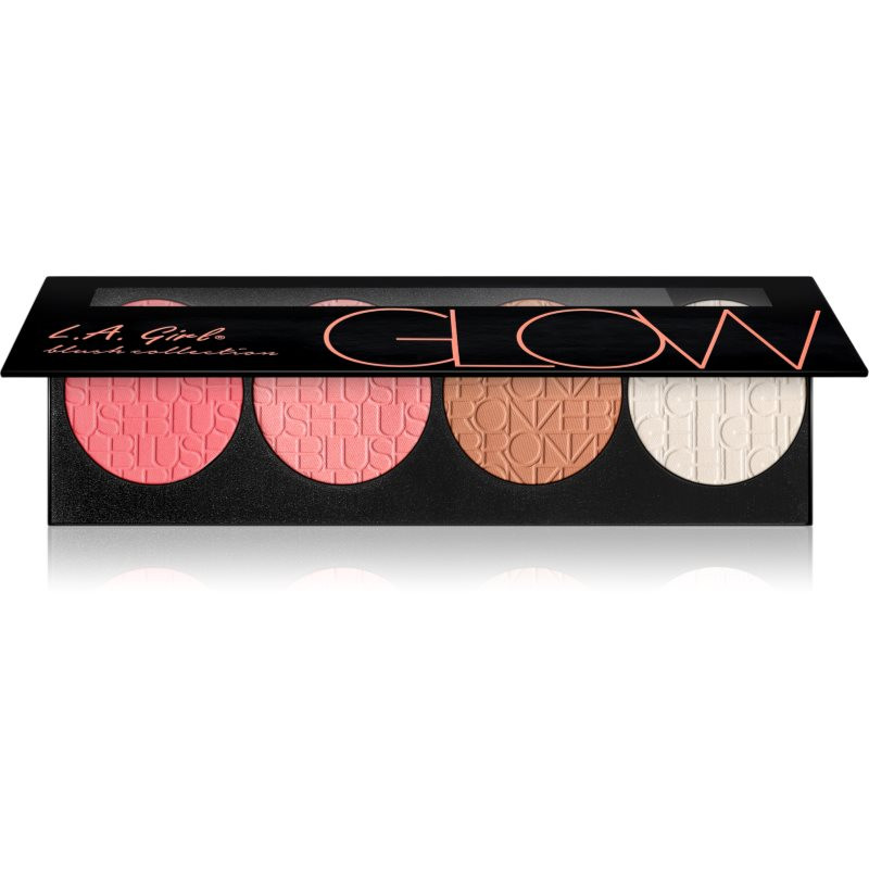 L.A. Girl Cosmetics Blush Collection rozjasňovač, bronzer a tvářenka odstín Glow 22 g