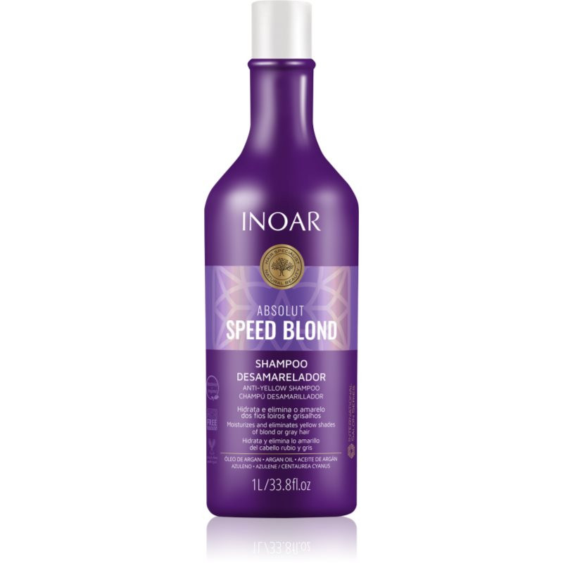 INOAR Absolut Speed Blond šampon pro blond vlasy neutralizující žluté tóny 1000 ml