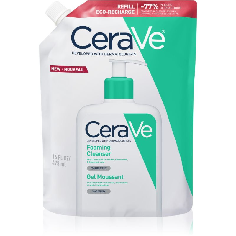 CeraVe Refill Foaming Cleanser čisticí pěnivý gel pro normální až mastnou pleť náhradní náplň 473 ml