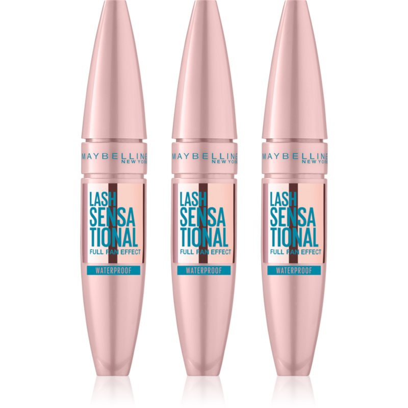 MAYBELLINE NEW YORK Lash Sensational voděodolná řasenka 3x9.4 ml