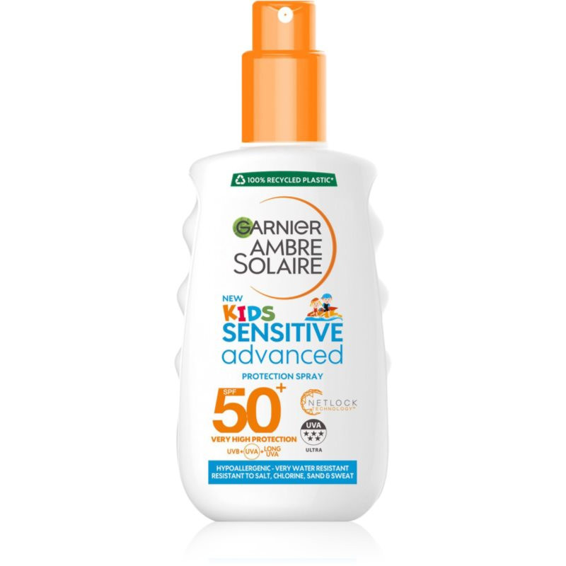 Garnier Ambre Solaire Advanced Sensitive Kids opalovací mléko ve spreji SPF 50+ 200 ml