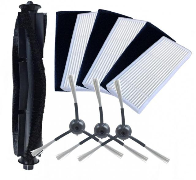 HEPA filtry a kartáče pro ETA Twins 6240, Sencor, Proscenic, Viomi, Xiaomi Lydsto, sada 10ks