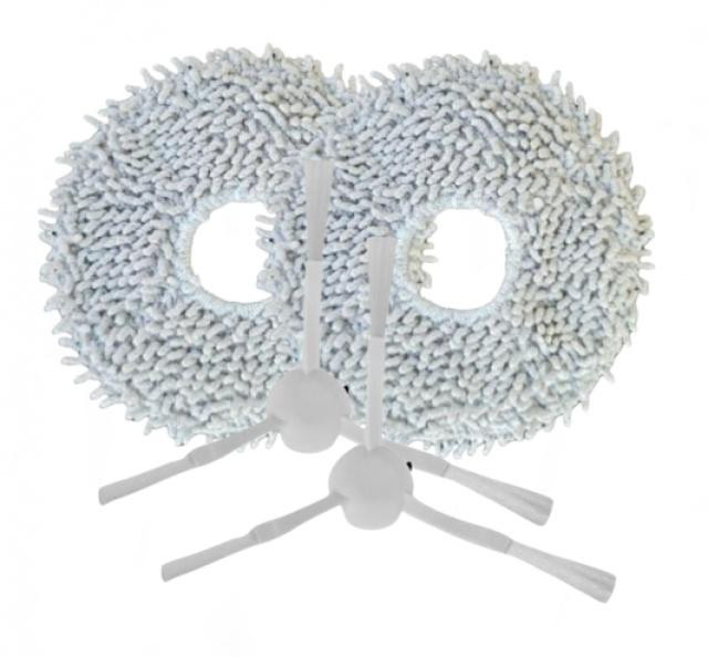 Kartáčky a mopy pro XIAOMI Robot Vacuum S10+, S20+, Dreame L10 Ultra a další,  2+2ks