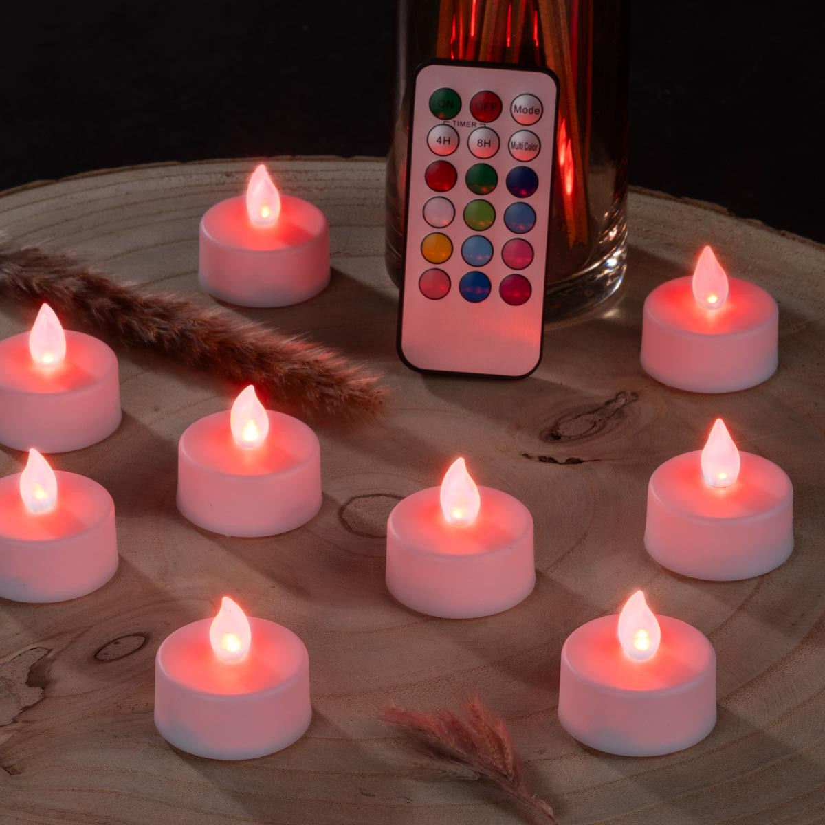 Haushalt international LED čajové svíčky se změnou barvy, 10 ks