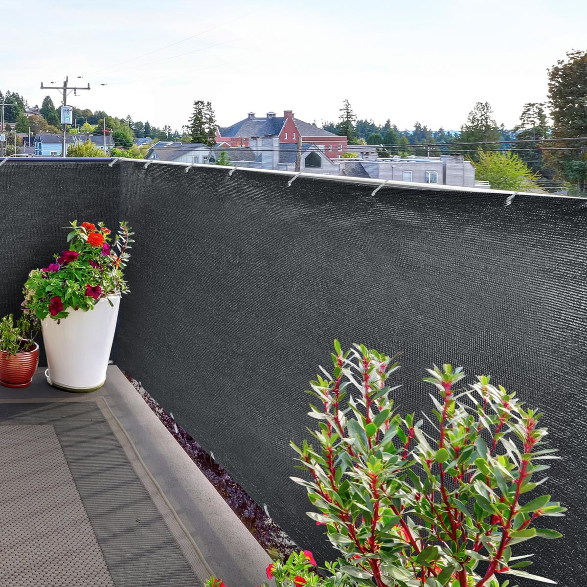 Haushalt international Zástěna na balkon, tmavě šedá