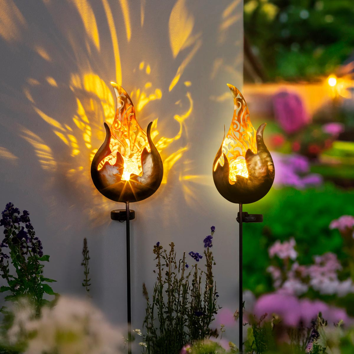 Haushalt international Solární zahradní zápich Fuego, 2 kusy