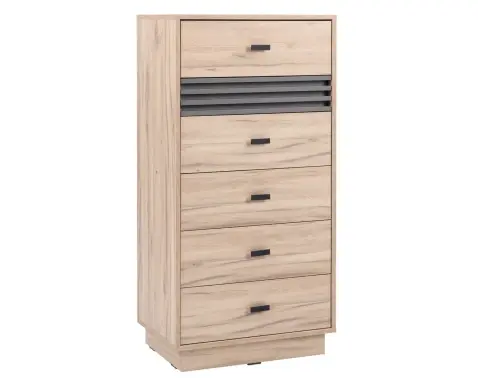 Komoda se zásuvkami Almo, 60 cm, dub estana/antracit