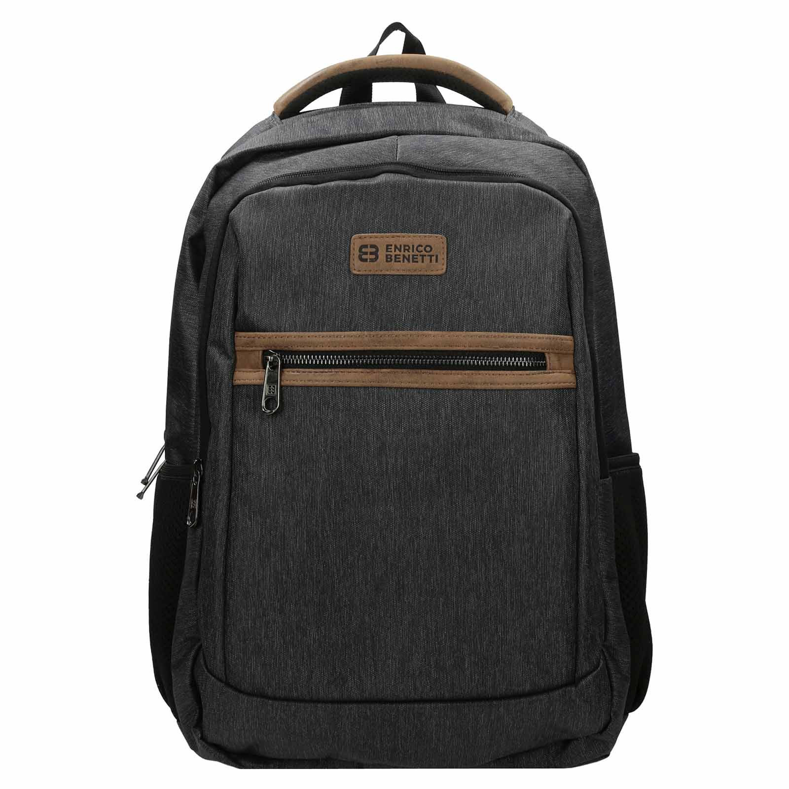 Moderní pánský batoh Enrico Benetti Munchen - černo-šedá 27l