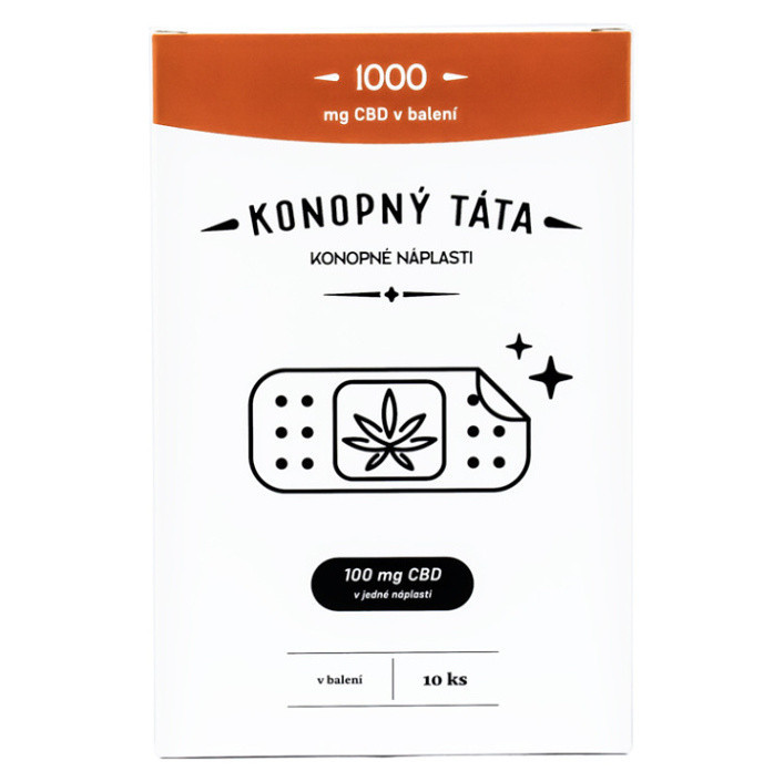 KONOPNÝ TÁTA CBD náplasti 100mg 10 kusů