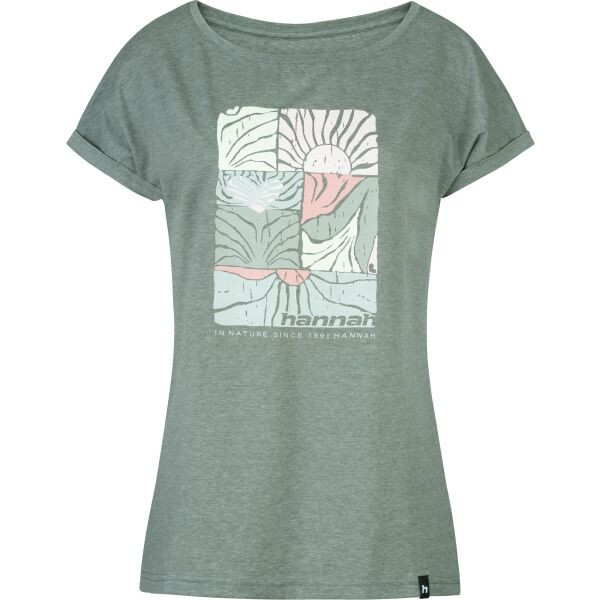 Hannah CHILLI Dámské tričko, světle zelená, velikost