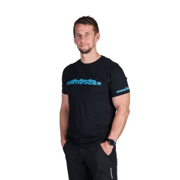 Northfinder FERDINAND Pánské outdoorové triko, černá, velikost
