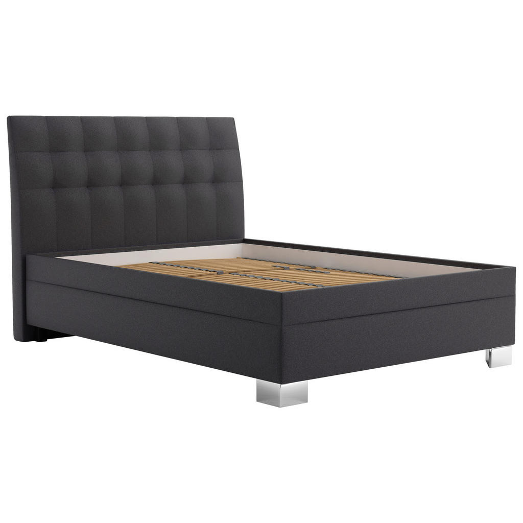 Blanar ČALOUNĚNÁ POSTEL, 140/200 cm, dřevo, textil, antracitová