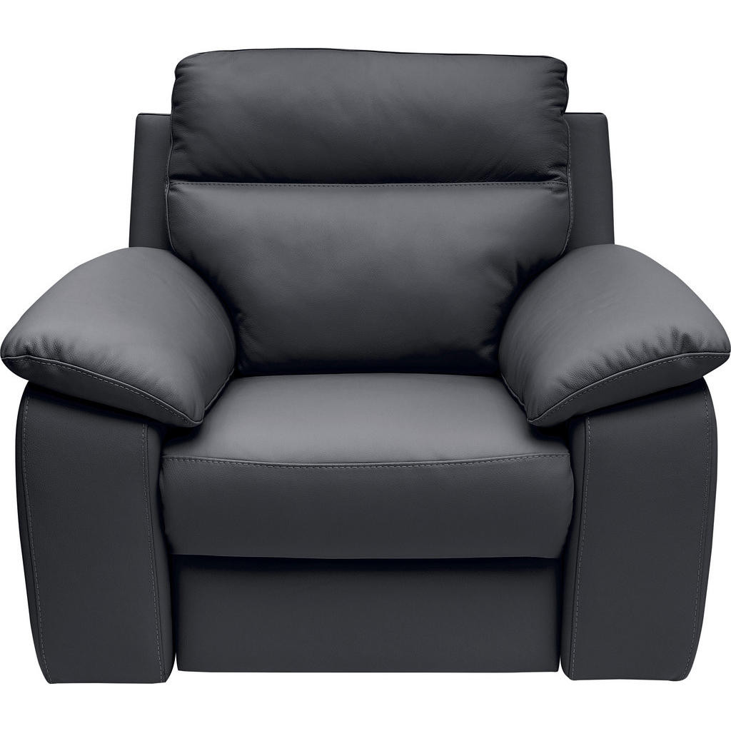 Celina Home KŘESLO UŠÁK, kůže, tmavě modrá