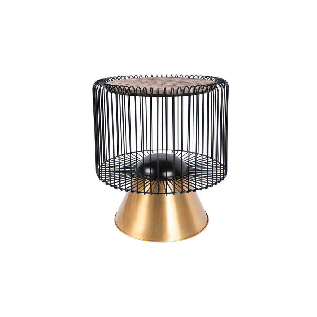 XXXL ODKLÁDACÍ STOLEK, hnědá, černá, barvy zlata