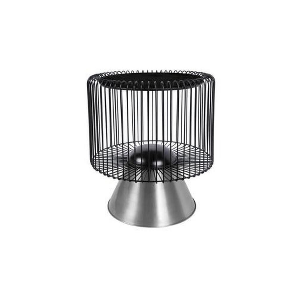 XXXL ODKLÁDACÍ STOLEK, černá, barvy stříbra