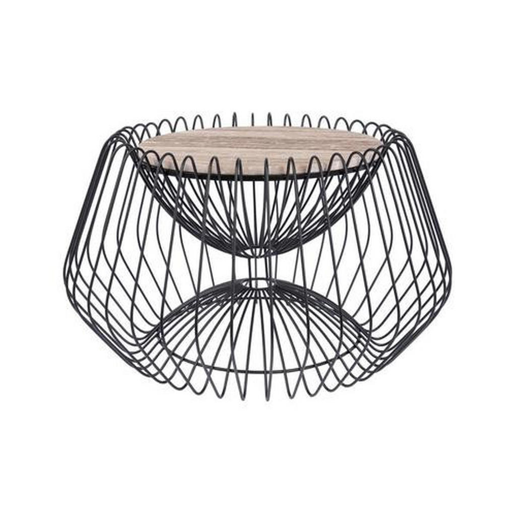 XXXL ODKLÁDACÍ STOLEK, hnědá, černá