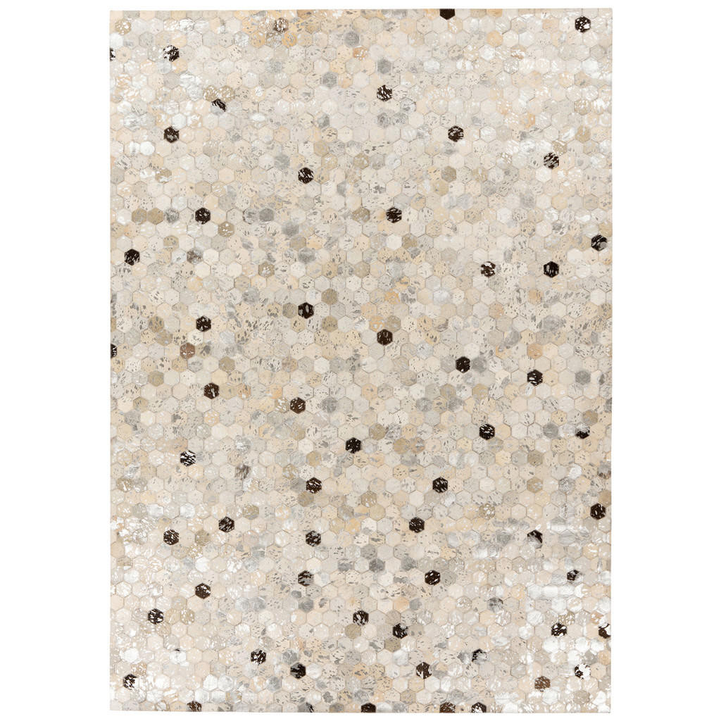 XXXL KOŽENÝ KOBEREC, 120/170 cm, šedá, barvy stříbra