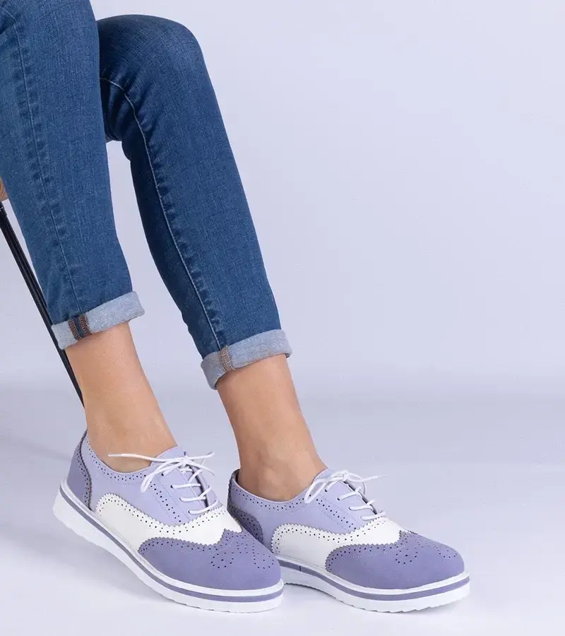 marka niezdefiniowana Purple classic oxford shoes Toddi
