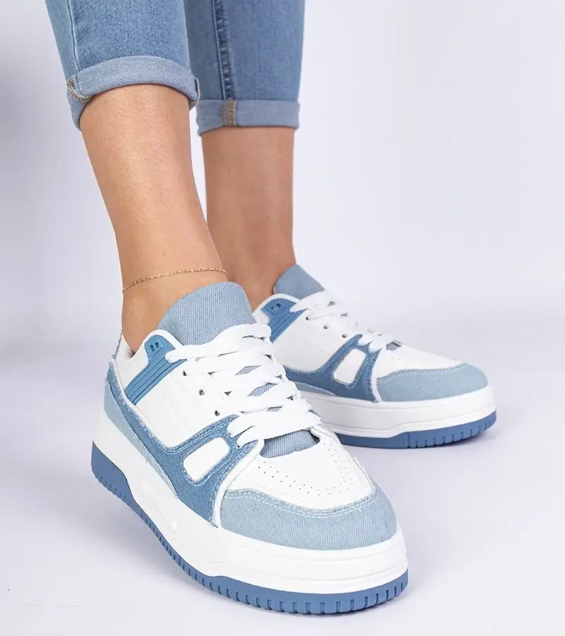 marka niezdefiniowana Blue women's sports sneakers Pretta
