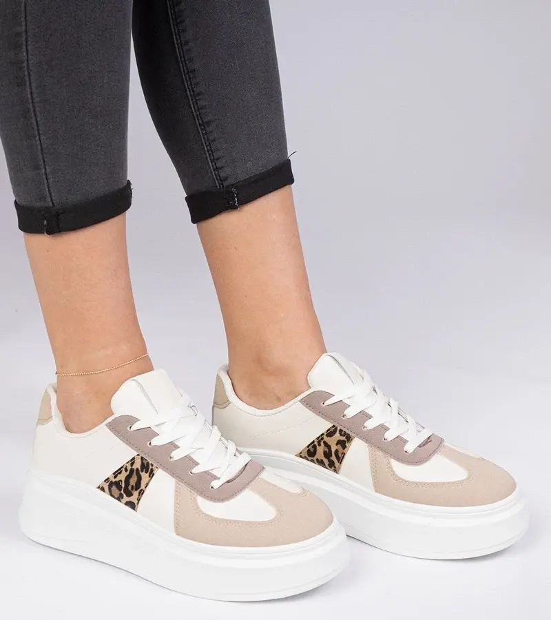 marka niezdefiniowana Brown platform sneakers Mishel