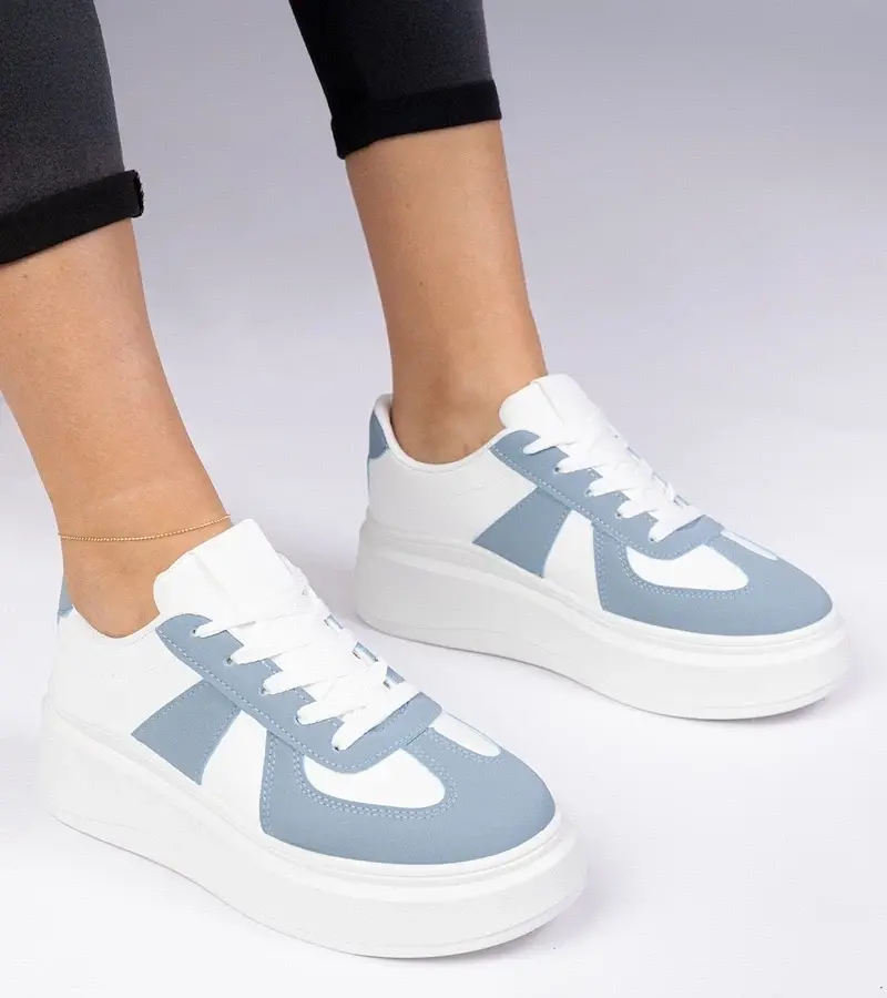 marka niezdefiniowana Blue platform sneakers Mishel