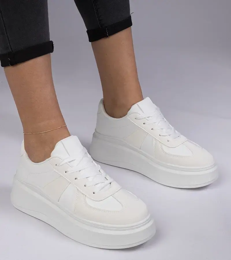 marka niezdefiniowana White platform sneakers Mishel