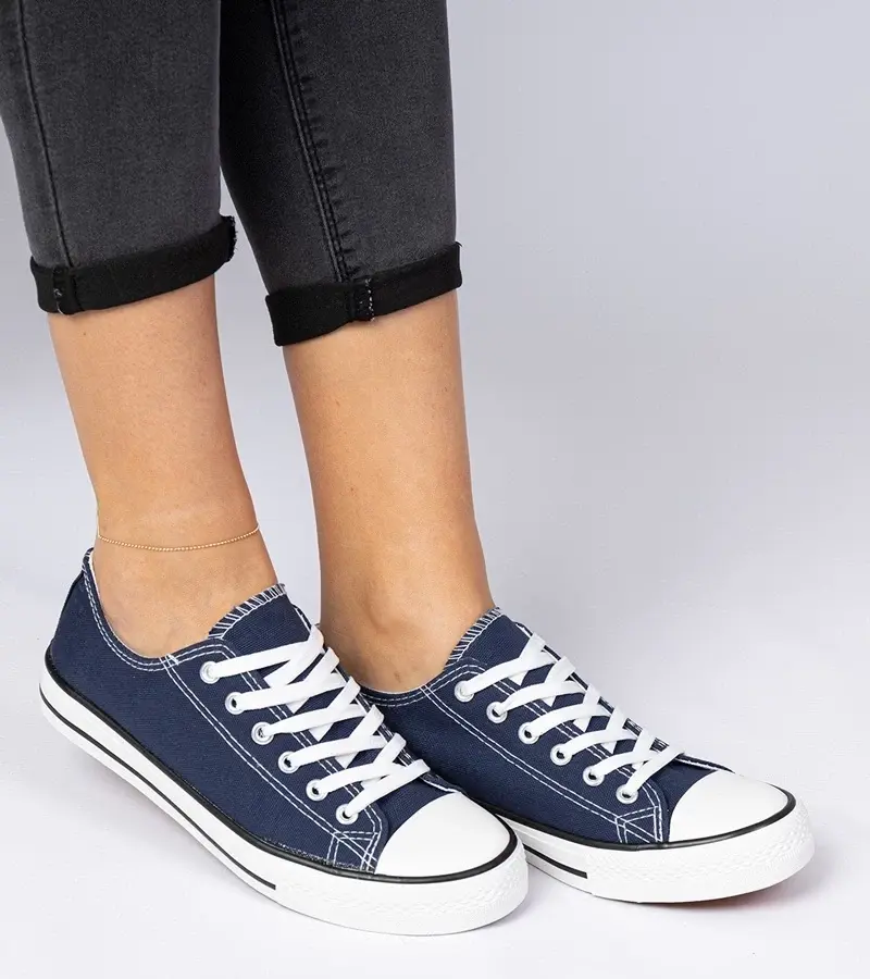 marka niezdefiniowana Navy classic women's sneakers Menfis
