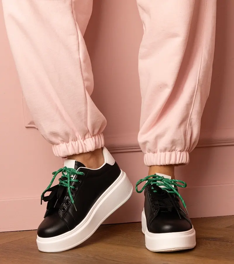 marka niezdefiniowana Black sports platform sneakers Kler