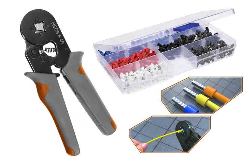 Krimpovací kleště na dutinky 0,25 -10 mm2 + 500 ks dutinek