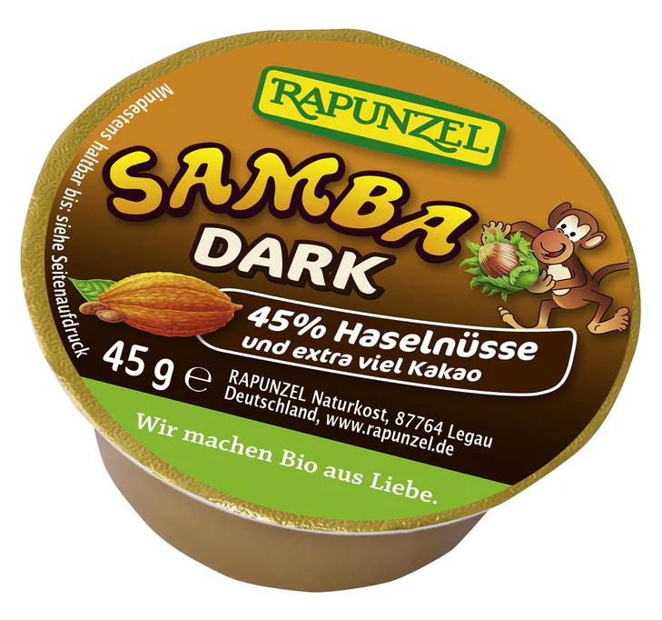 Pomazánka oříšková SAMBA dark mini 45 g BIO   RAPUNZEL