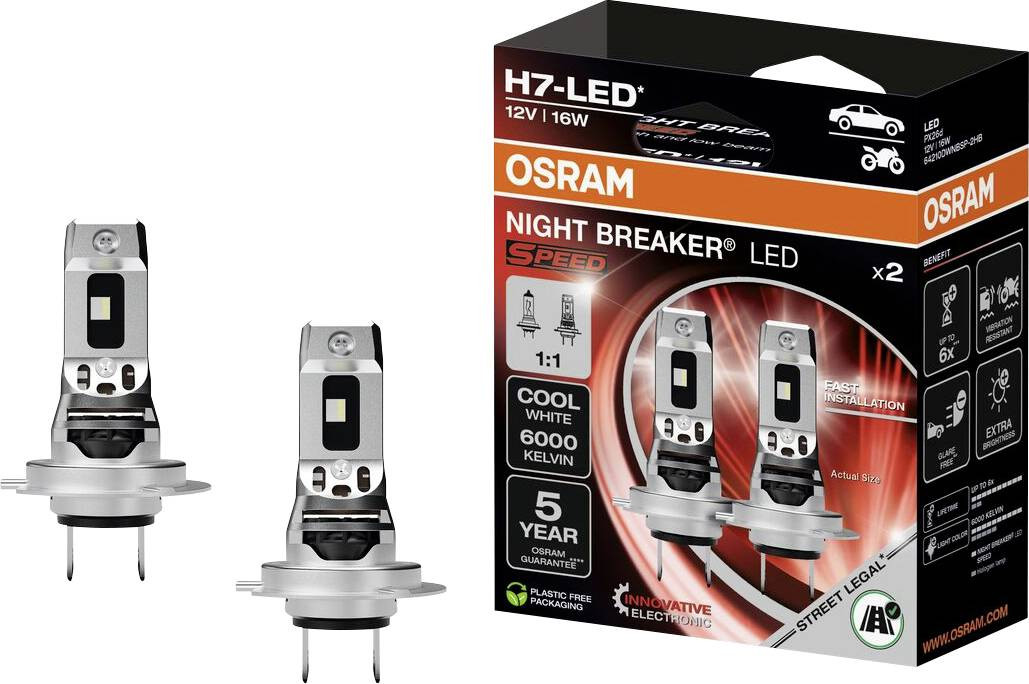 OSRAM 64210DWNBSP-2HB LED svítidlo Night Breaker® LED H7 16 W 12 V