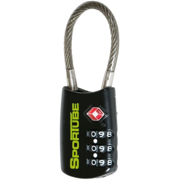 SPORTUBE TSA LOCK Kombinovaný zámek, černá, velikost