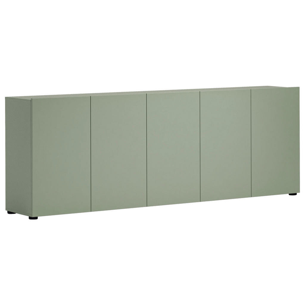 home24 ŠIROKÁ KOMODA, zelená, 225/79/38 cm