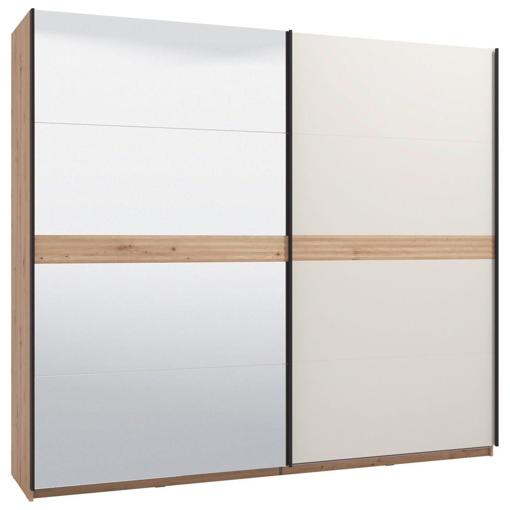 Xora SKŘÍŇ S POSOUVACÍMI DVEŘMI, kašmírová, dub artisan, 245/217/62 cm