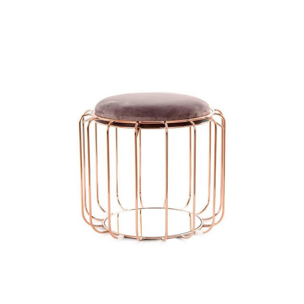 XXXL ODKLÁDACÍ STOLEK, purpurová, měděné barvy