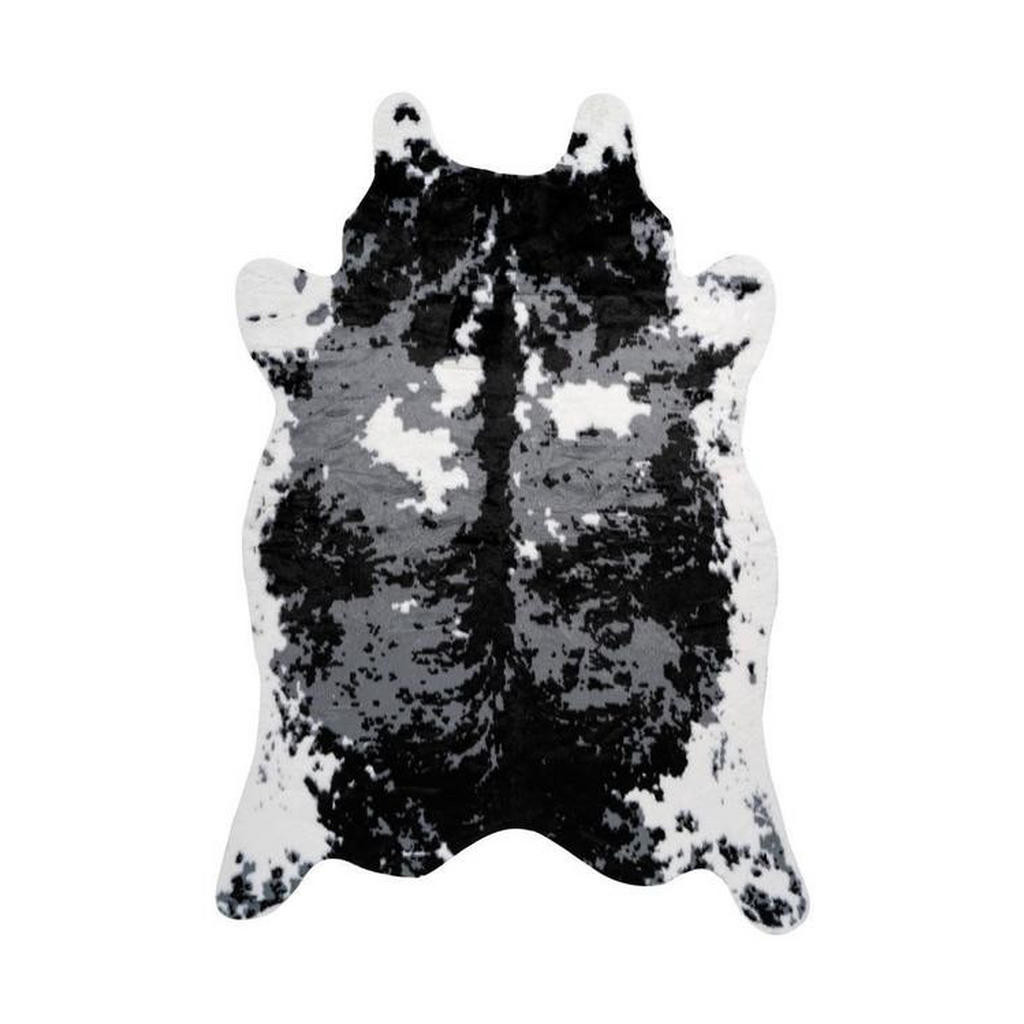 XXXL UMĚLÁ KOŽEŠINA, 160/230 cm, černá, bílá