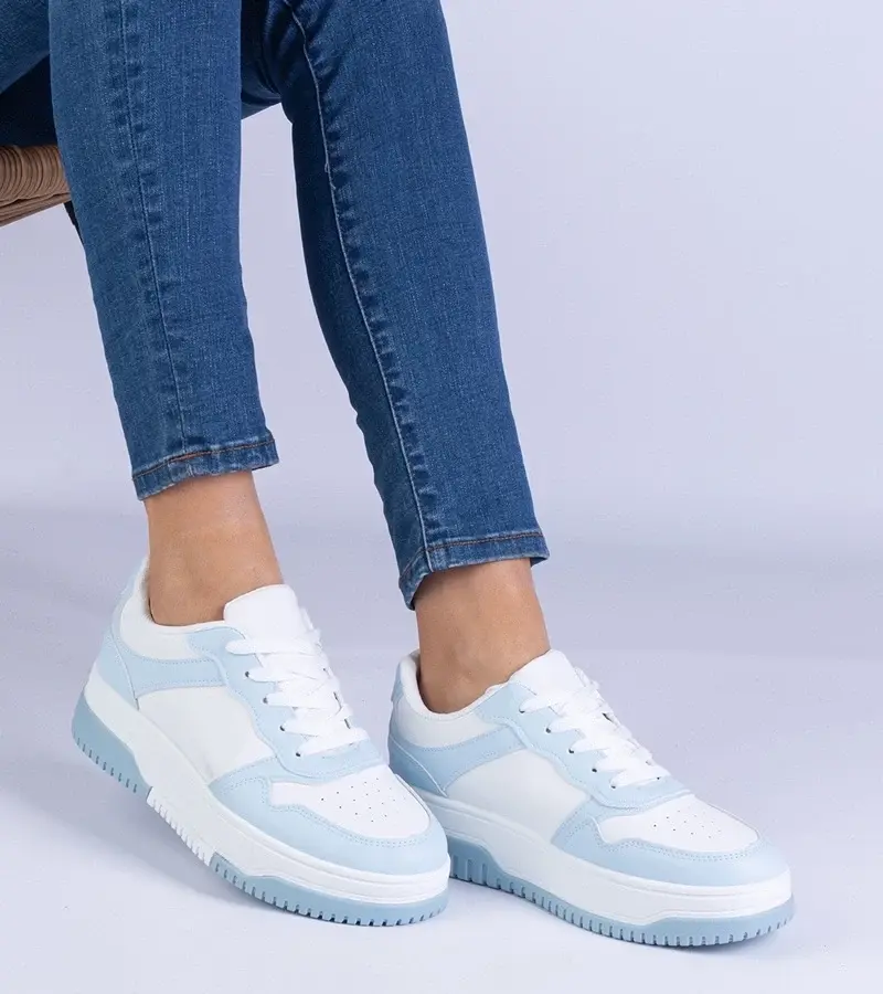marka niezdefiniowana Blue sneakers with a thick sole Undina
