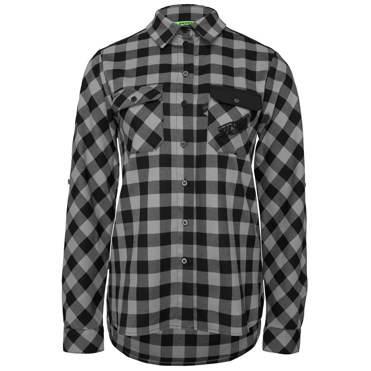 Dámská enduro flanelová košile silvini briona šedá/černá xs