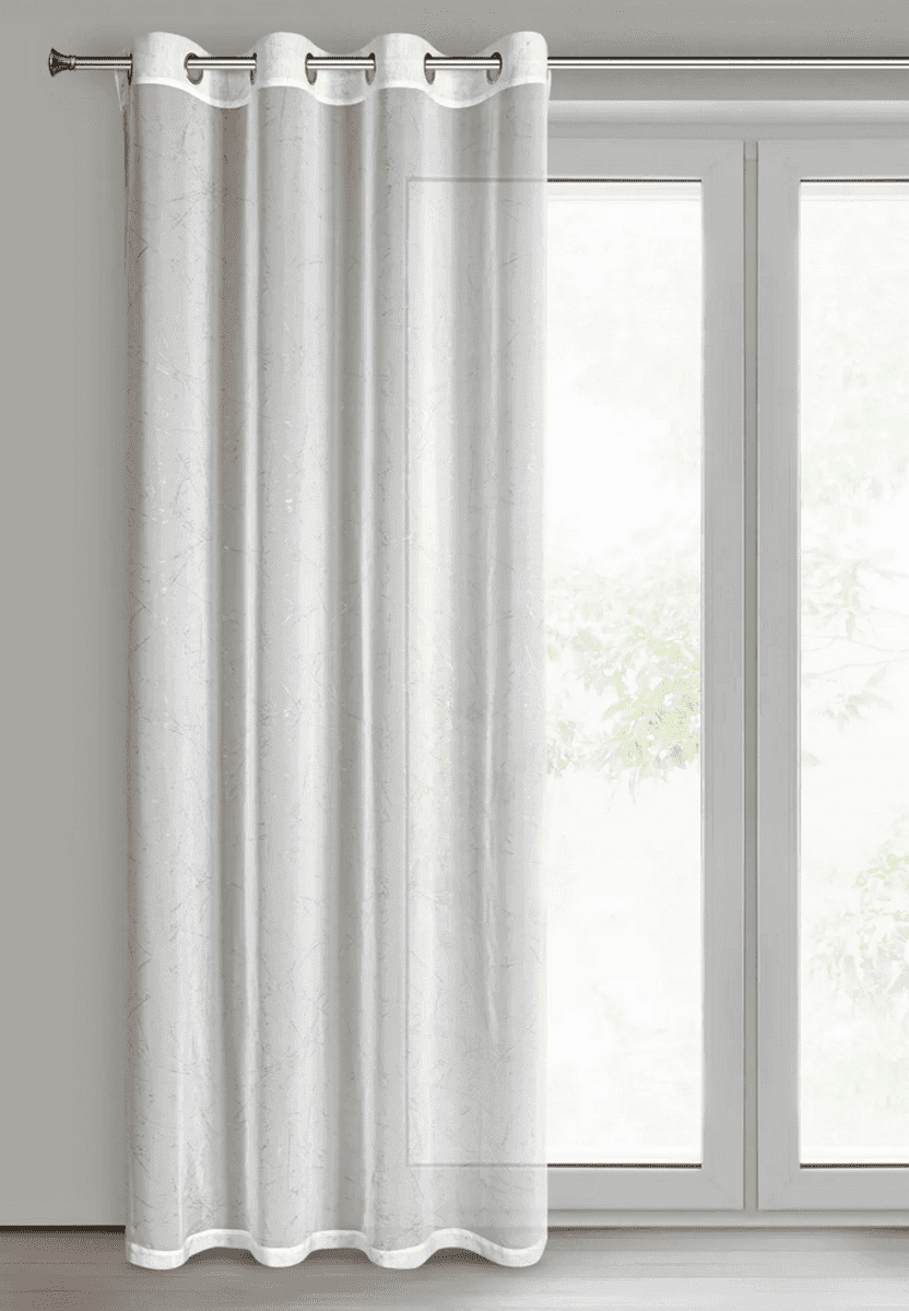 Dekorační vzorovaná záclona s kroužky BELINA bílá/zlatá 140x250 cm (cena za 1 kus) MyBestHome