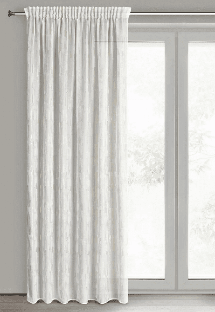 Dekorační vzorovaná záclona s řasící páskou ITALIA bílá/zlatá 140x270 cm (cena za 1 kus) MyBestHome