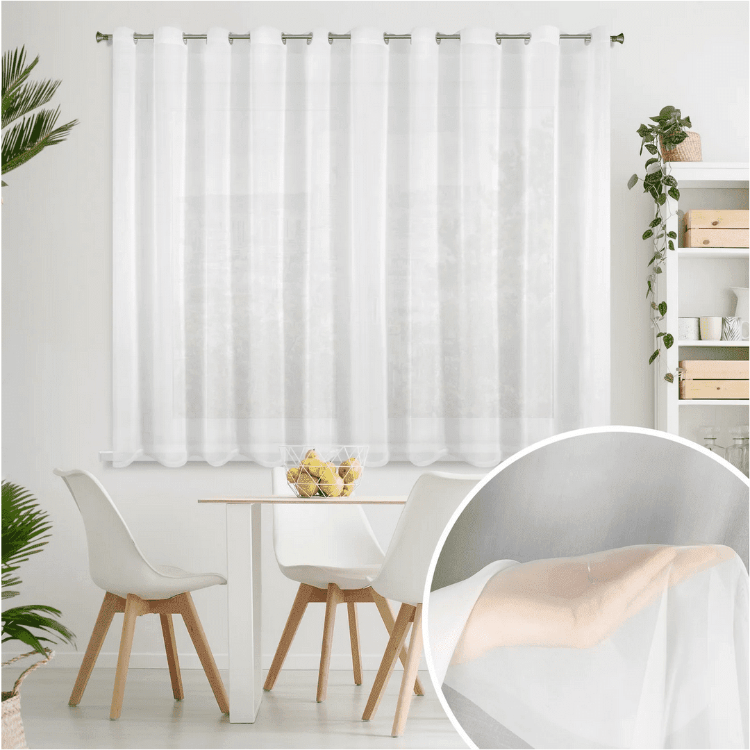 Dekorační krátká záclona s kroužky LACIA I. bílá 400x150 cm MyBestHome