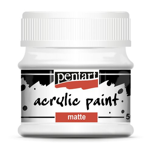 Akrylová barva matná PENTART 50 ml BÍLÁ