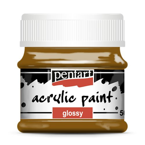 Akrylová barva lesklá PENTART 50 ml SVĚTLÁ HNĚDÁ