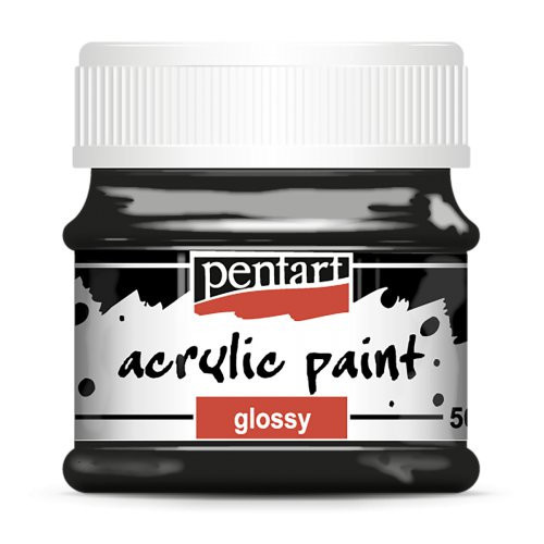 Akrylová barva lesklá PENTART 50 ml ČERNÁ